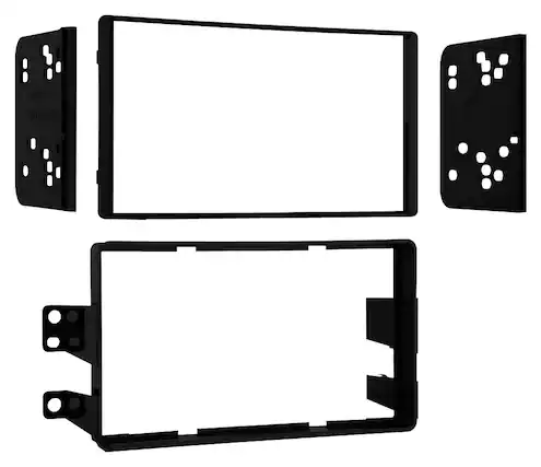 Front. Metra - Dash Kit for Select 2004-2015 Nissan Titan DDIN - Black.