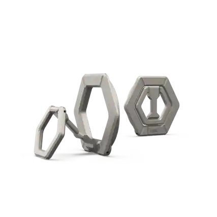 Front. UAG - Magnetic Phone Ring Stand, Universal MagSafe Phone Grip & Stand, Ultra-Strong Magnetic Hold, Premium Zinc, Sturdy - Titanium.