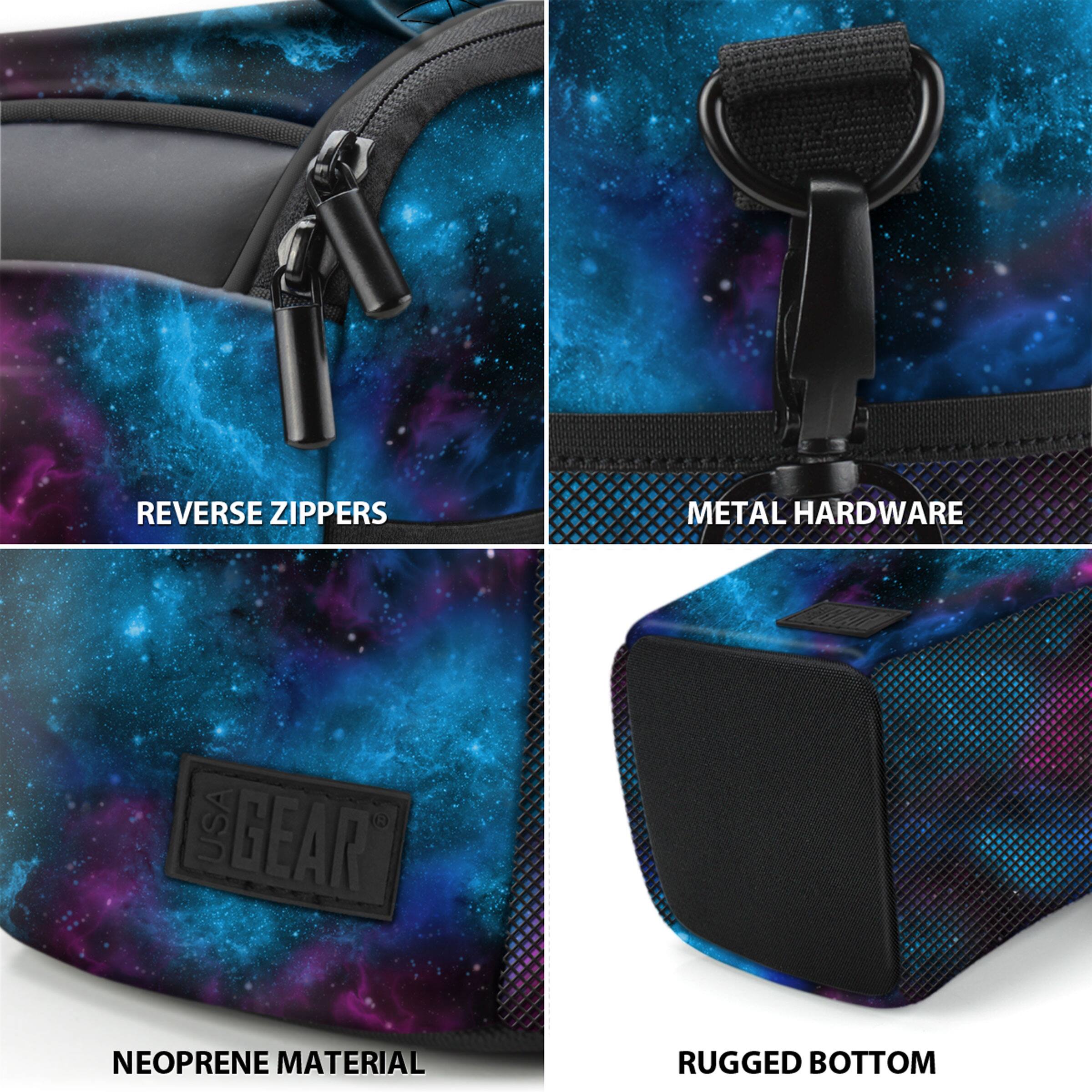 REVERSE ZIPPERS  
METAL HARDWARE  
NEOPRENE MATERIAL  
RUGGED BOTTOM