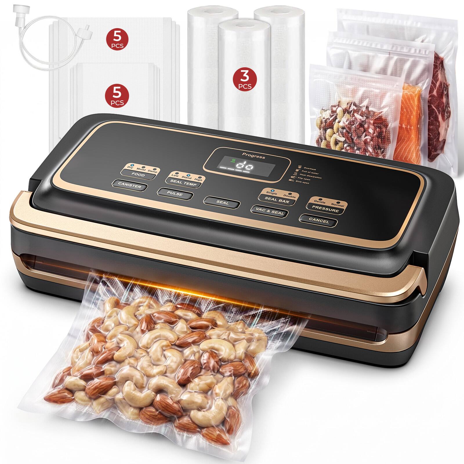 5 PCS  
5 PCS  
3 PCS  
DIY Morkil Zump FOOD Life Stand SEAL High CANISTER TEMP PULSE  
Progress Preheat Full a Real WARRY TV JUSH Chocolation RUS SHAN Single SEAL Double SEAL BAR Camile Normal VAC & SEAL PRESSURE CANCEL