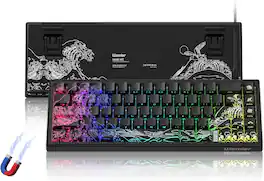 Womier - M68 HE Ultra Rapid Trigger Keyboard, 65% Magnetic Switches Gaming Mechanical Keyboard - Black