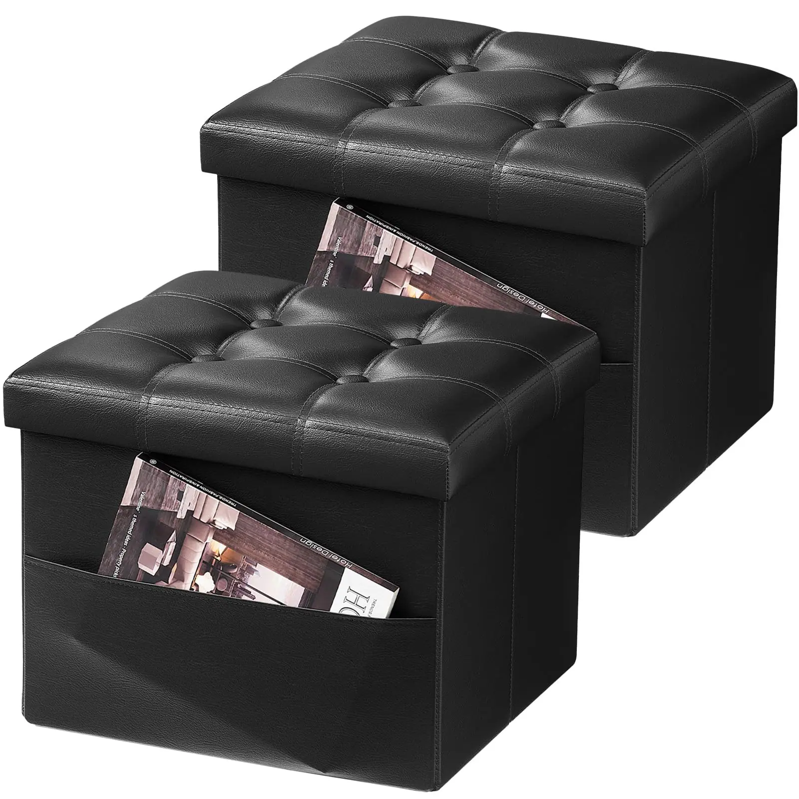 Black 2 Pack. 16"*12"*12"with side pockets