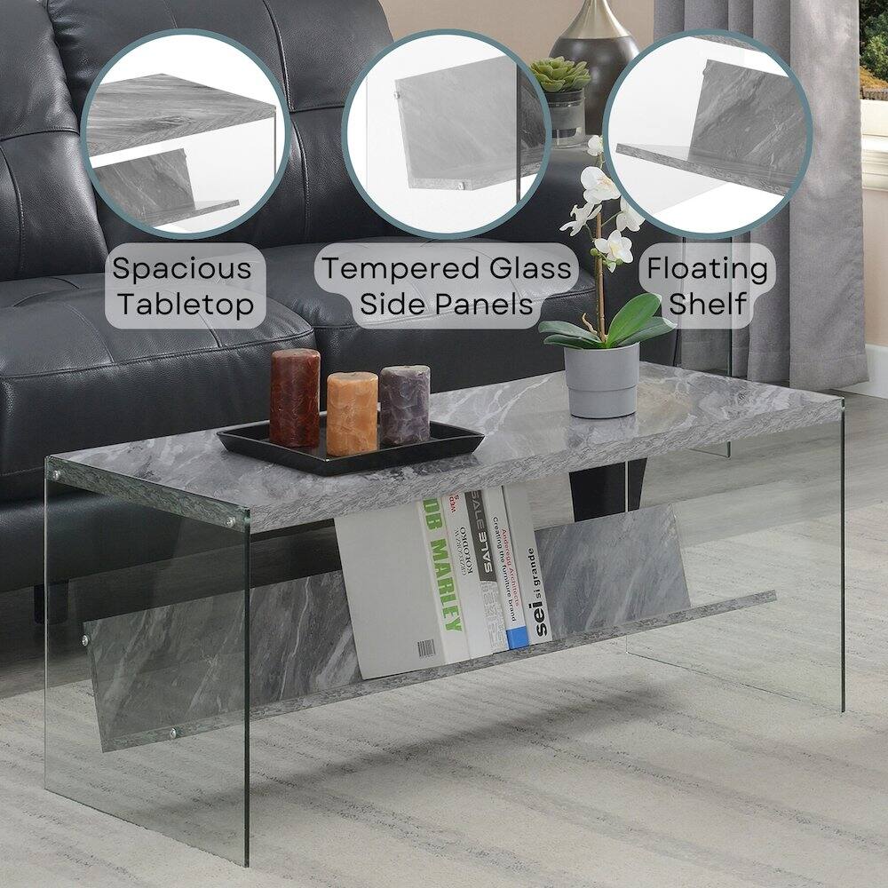 Spacious Tempered Glass Tabletop Side Panels Floating Shelf DB weg SALE KOLDDROS SALE3TVS LE nar E MARLEY nature Achne NAn sigrande sei