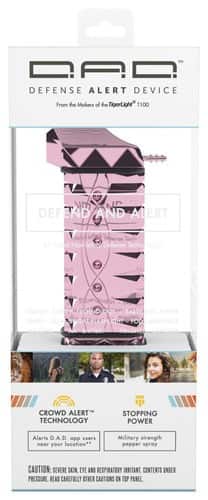 Front. TigerLight - Defense Alert Device Non-Lethal Self-Defense Weapon - Metallic Pink.