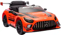 Hyper - Mercedes AMG GT3 12V Ride On - 3.5MPH Max Speed - Adult Remote Control - Front & Rear Lights - Horn - Safety Belt - Orange - Front_Zoom
