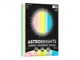 Astrobrights - 65 lb. Cardstock Paper, 8.5" x 11", 250 Sheets/Pack - Sprinkle Assortment