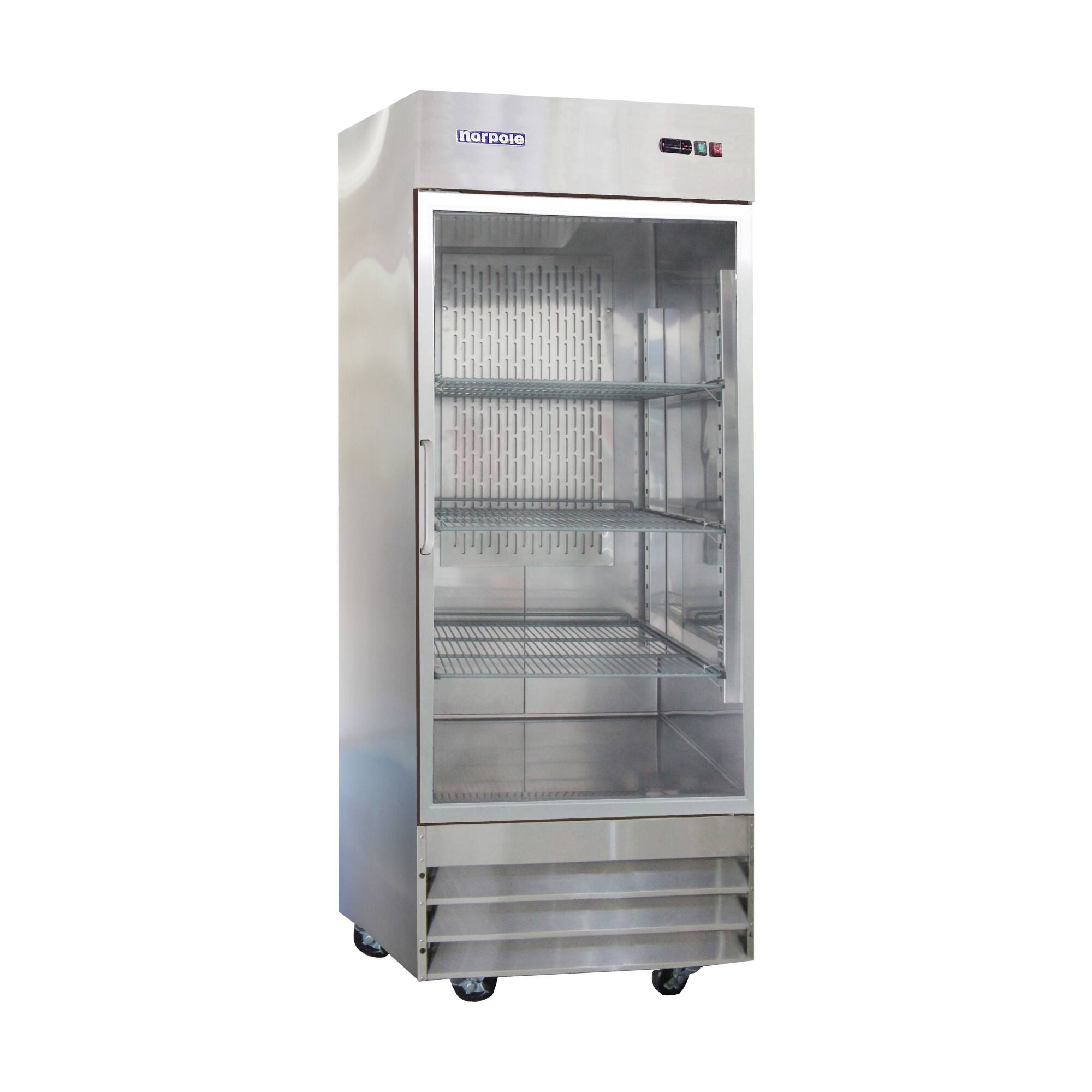 Alt View 4. Magic Chef - Commercial 29 in. 23 cu. ft. Single Glass Door Refrigerator in Stainless Steel - Stainless Steel.