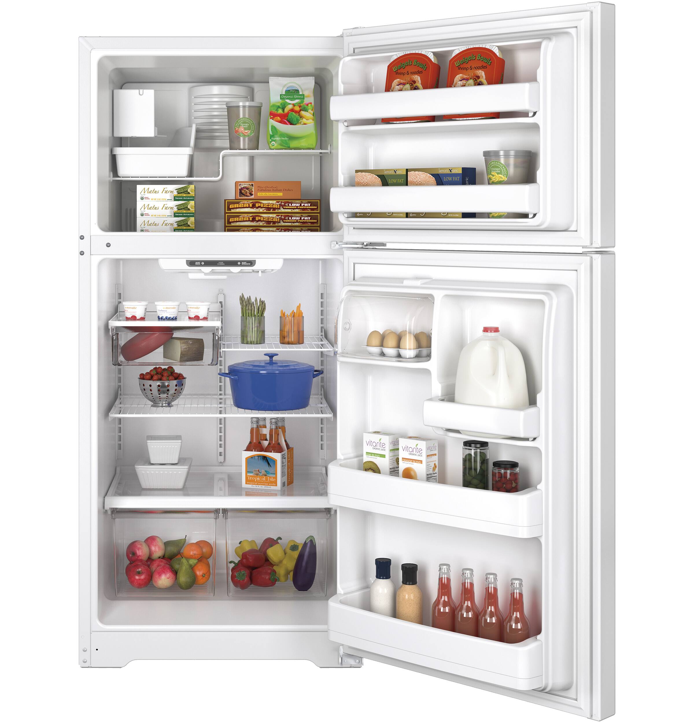 Alt View 11. GE - 18.2 Cu. Ft. Top-Freezer Refrigerator.