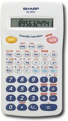 Front Standard. Sharp - Scientific Calculator.