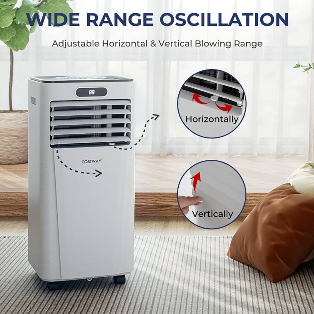 WIDE RANGE OSCILLATION  
Adjustable Horizontal & Vertical Blowing Range  

Horizontally  
Vertically  

COSTWAY