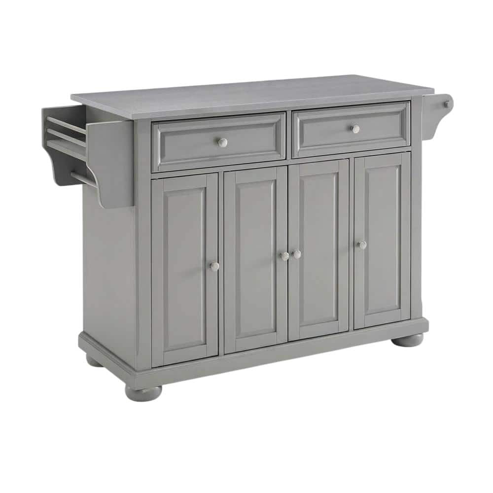 Crosley Furniture - Alexandria Stainless Steel Top Kitchen Island/Cart - Gray price history on PriceWatchPro