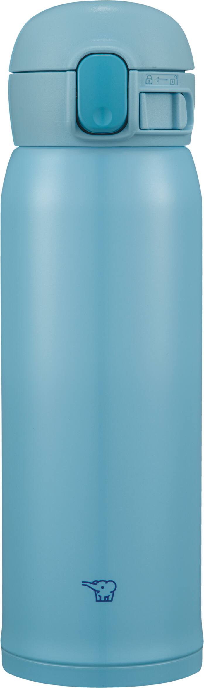 Left. Zojirushi - Stainless Mug 16oz. - Light Blue.