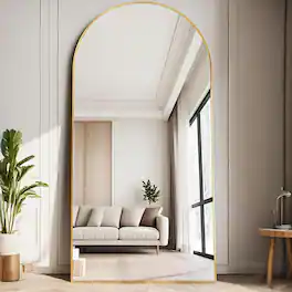 Hirose Alice - Full Length Mirror Floor With Stand Large Body Wall Mirrors For Bedroom Living Room Aluminum Frame black