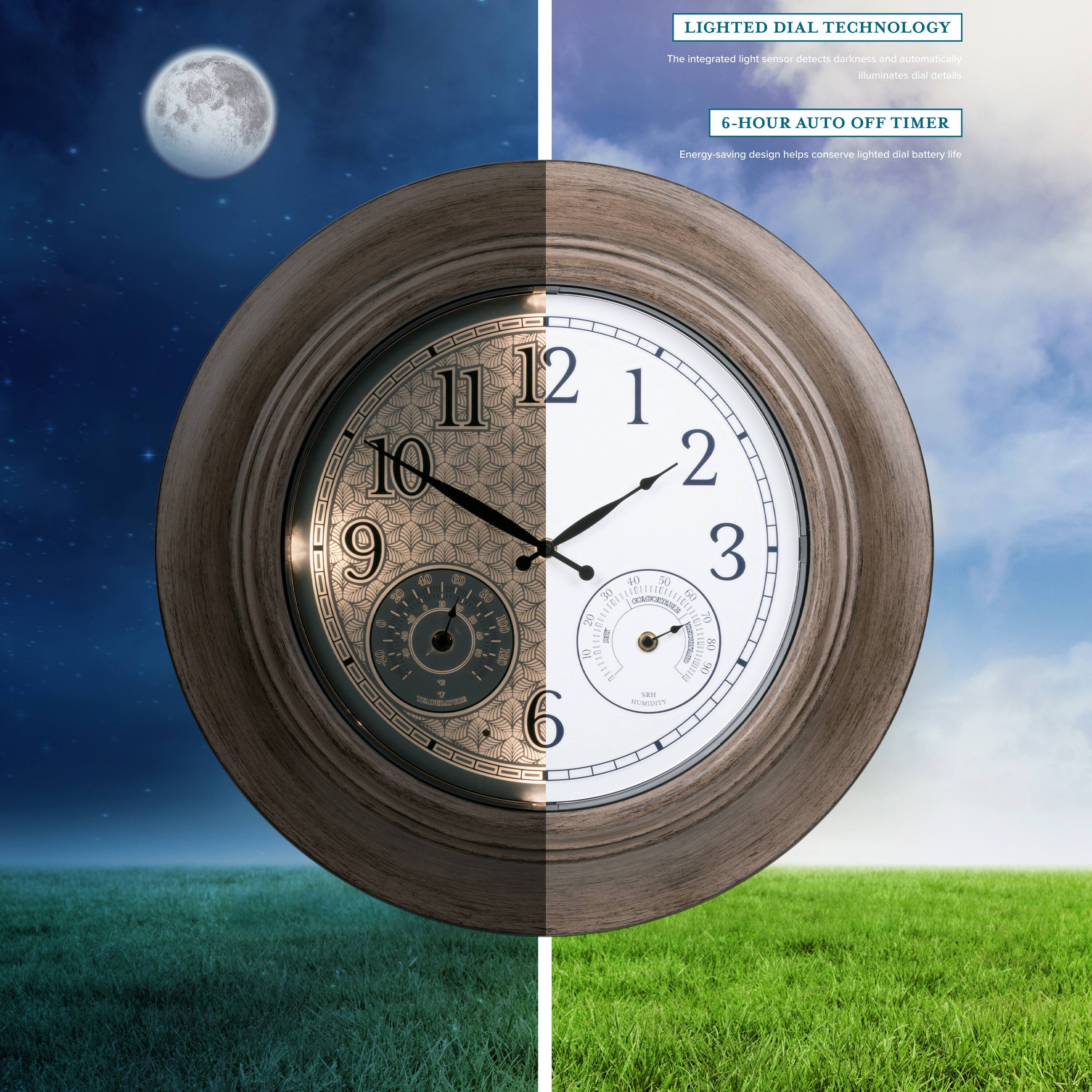 LIGHTED DIAL TECHNOLOGY  
The integrated light sensor detects darkness and automatically illuminates dial details.

6-HOUR AUTO OFF TIMER  
Energy-saving design helps conserve lighted dial battery life.