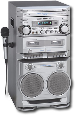 Best Buy: Singing Machine Karaoke Machine with 3-Disc CD+G Carousel Player,  Dual Cassette Deck and Remote SMG-301