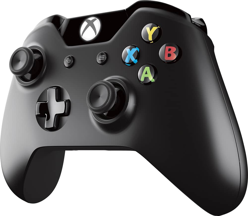 Left. Microsoft - Xbox One Controller and Wireless Adapter for Windows 10 - Black.