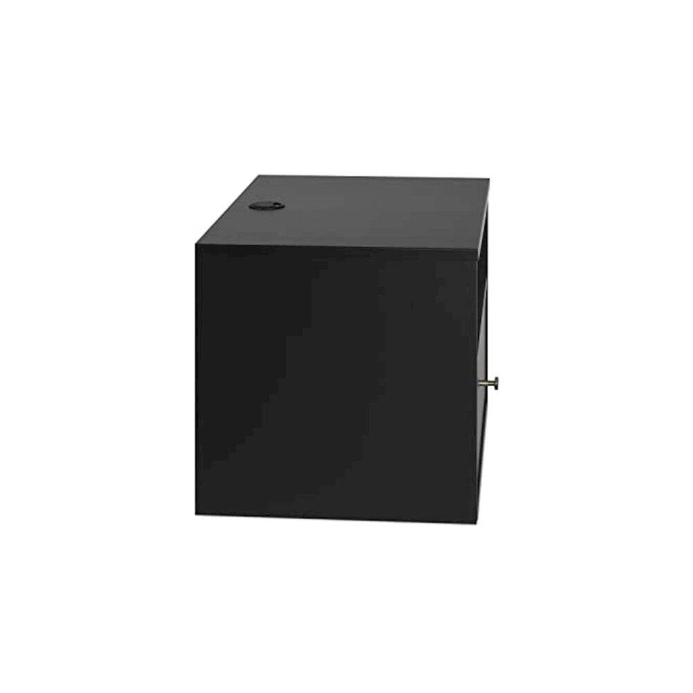 Left. Prepac - Hanging Nightstands, Set of 2, Black - Black.