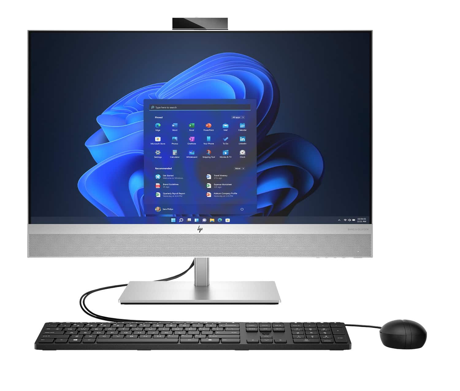 HP - EliteOne All-in-One Computer 27" QHD Intel Core i7 14th gen, 16 GB; 512 GB - Silver