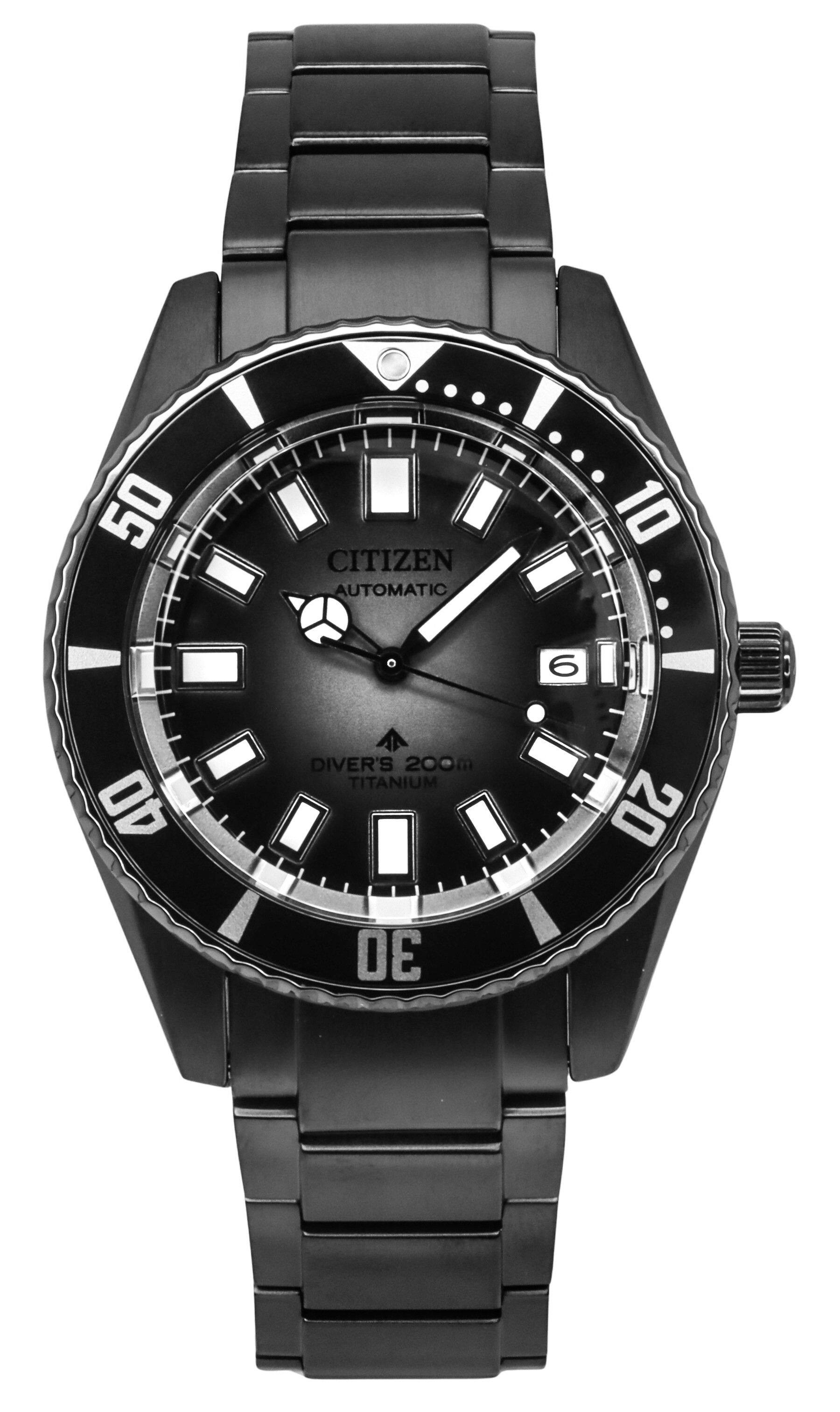 Citizen - Promaster Fujitsubo Super Titanium Dial Automatic Diver's NB6025-59H 200M Men's Watch - Black