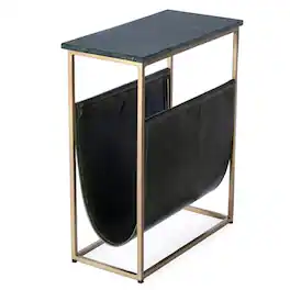 Butler Specialty - Edie Marble & Leather Magazine Side Table - Green