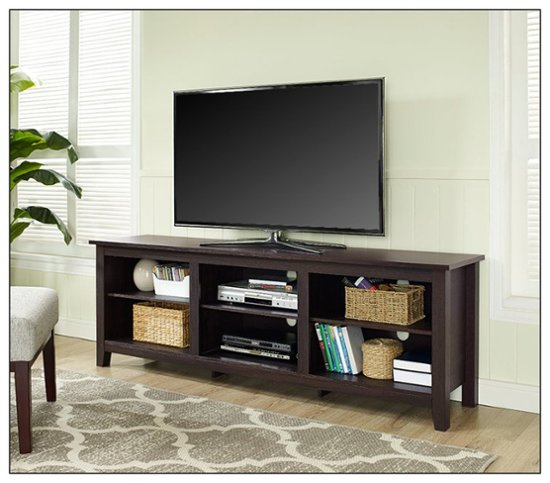 Walker Edison Rustic Wood Tv Stand For Tvs Up To 75 Espresso