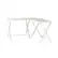 Left. Walker Edison - 51" L-Shaped Modern Glass Computer Desk - White.