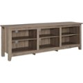 Angle Zoom. Walker Edison - Modern 70" Open 6 Cubby Storage TV Stand for TVs up to 80" - Driftwood.