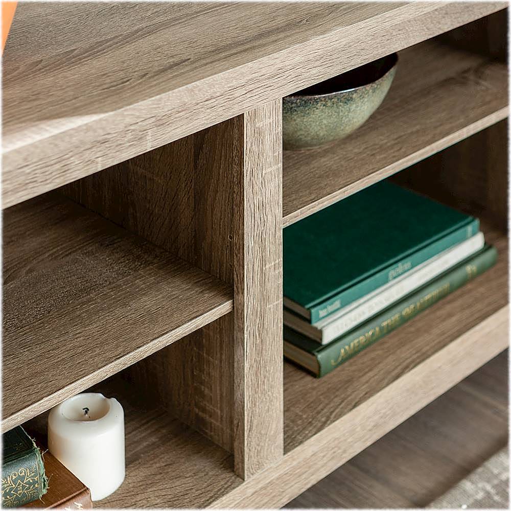Alt View 14. Walker Edison - Modern 70" Open 6 Cubby Storage TV Stand for TVs up to 80" - Driftwood.