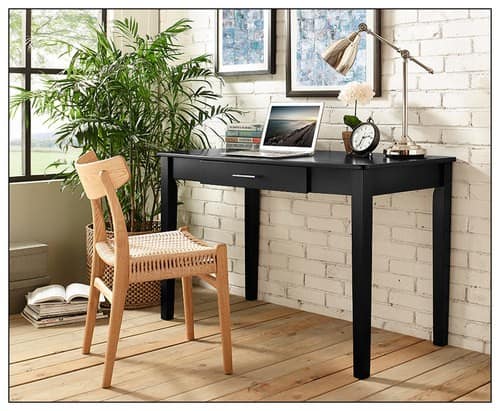 Walker Edison - Computer Desk - Black - Larger Front