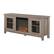 Angle. Walker Edison - 58" Transitional Two Glass Door Fireplace TV Stand for Most TVs up to 65" - Driftwood.