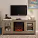 Alt View 1. Walker Edison - 58" Transitional Two Glass Door Fireplace TV Stand for Most TVs up to 65" - Driftwood.