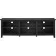 Walker Edison - TV Stand for Most Flat-Panel TVs Up to 70" - Black - Larger Front