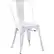 Left. Walker Edison - Contemporary Powder-Coated Steel Cafe/Kitchen/Home Office Chair - Antique White.