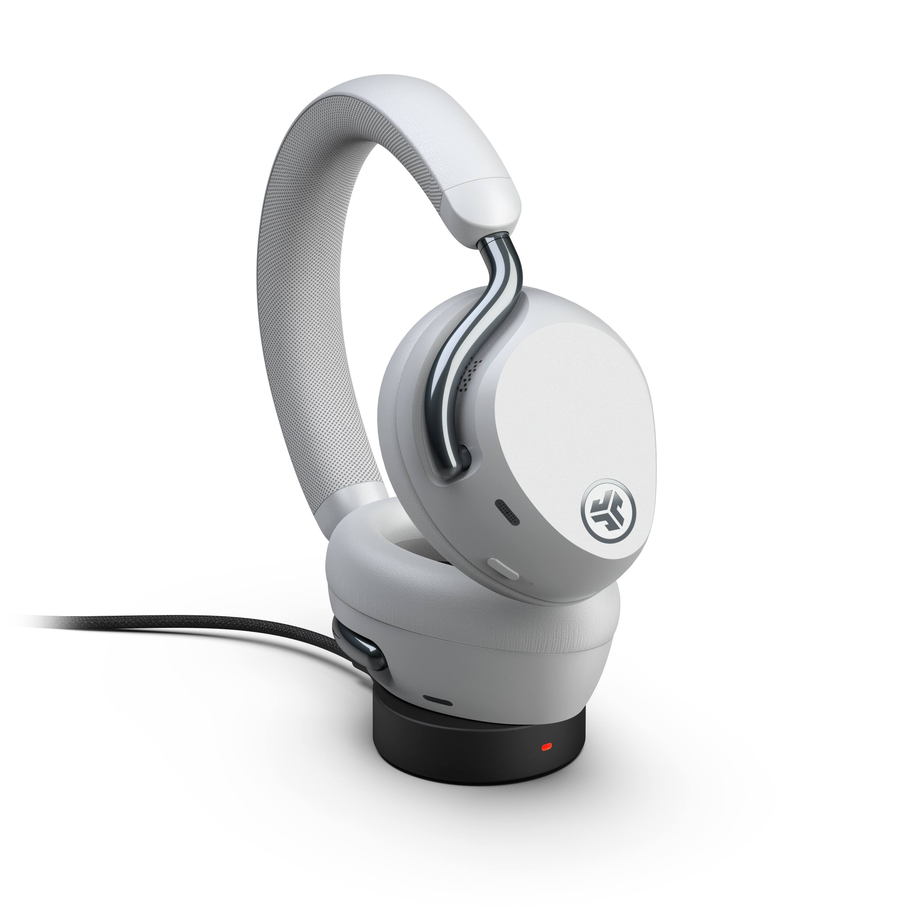 Left. JLab - Epic Lux Lab Edition ANC Wireless Over-Ear Headphones - White.