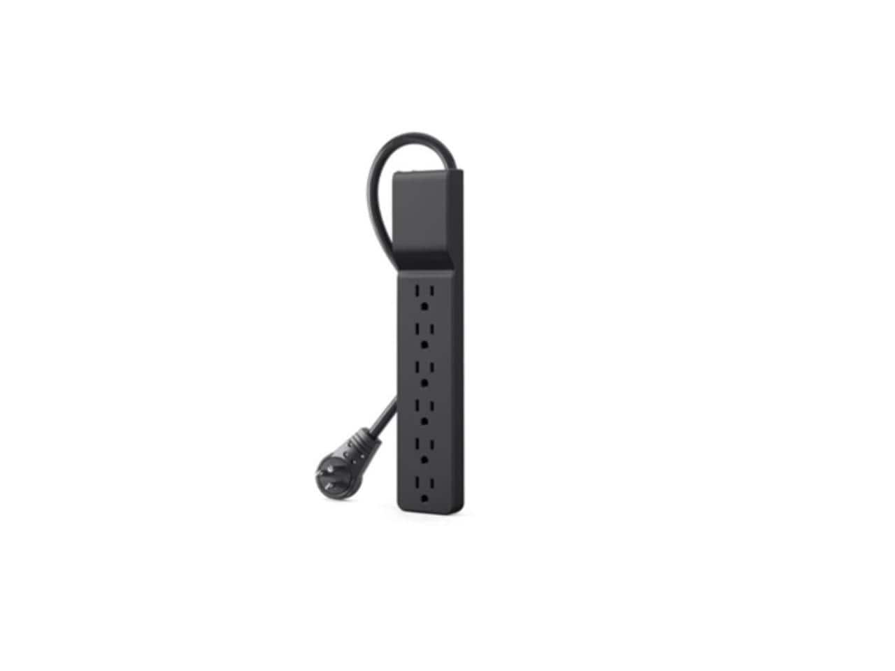 Belkin - 6 Outlet Surge Protector with 6ft Power Cord 600 Joules 3 pack Model BSE600-06BLK-3P - Black