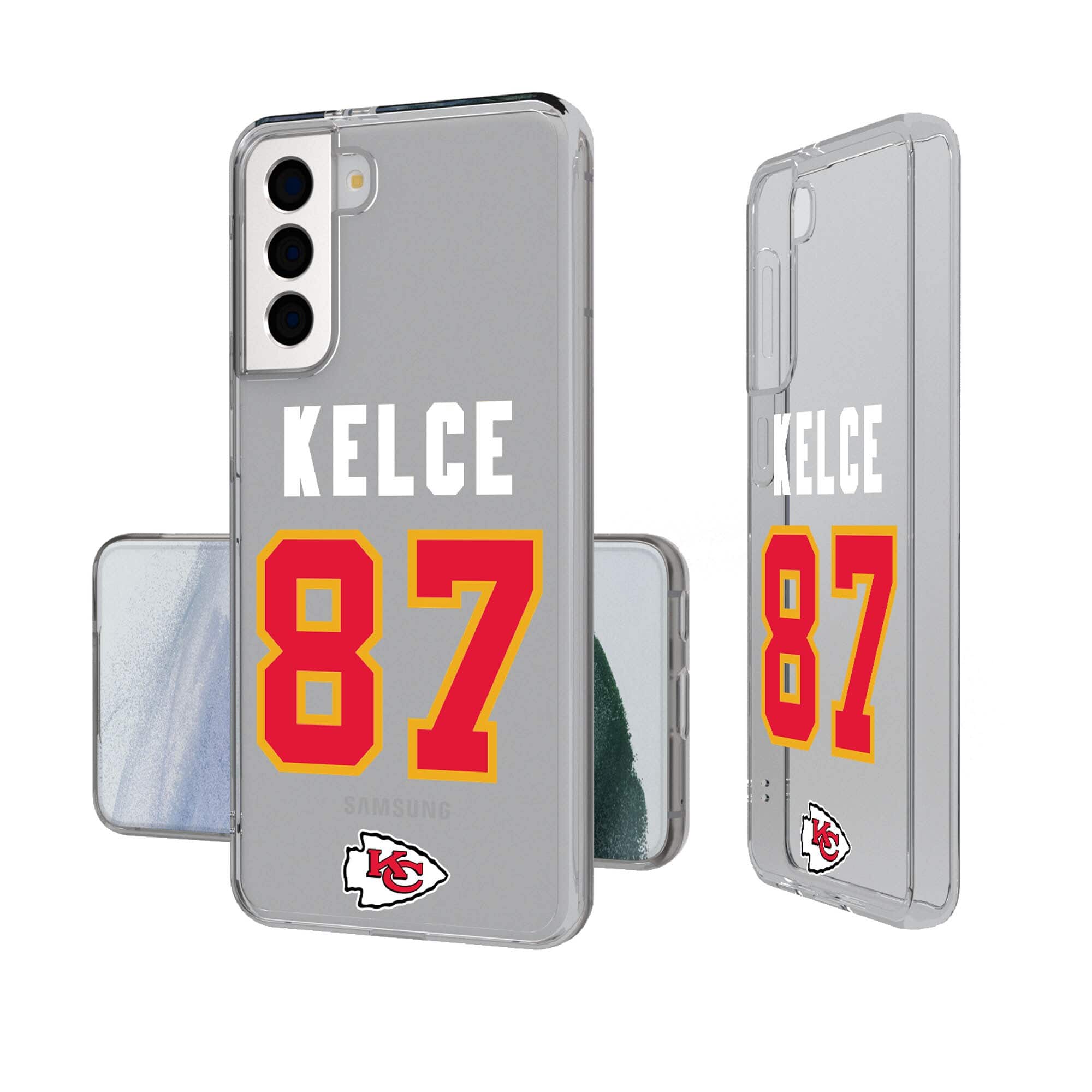 Keyscaper - Travis Kelce Kansas City Chiefs Galaxy Clear Case - S23 - Multicolor