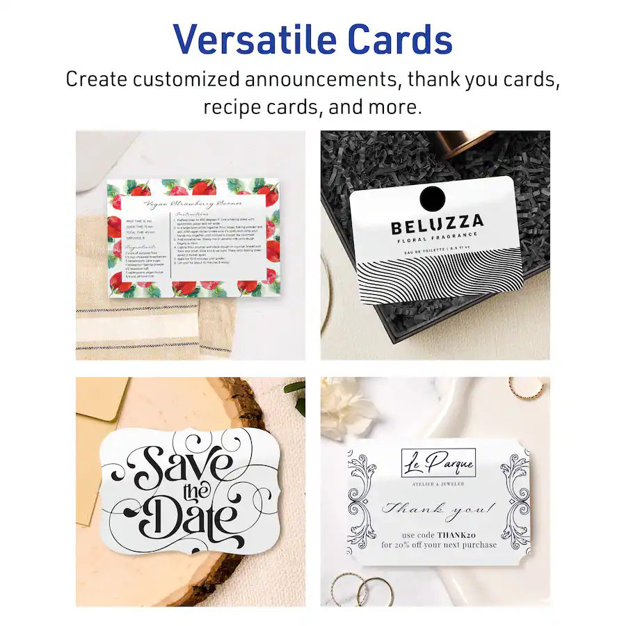 Avery Cards with Rounded Corners, 3.5