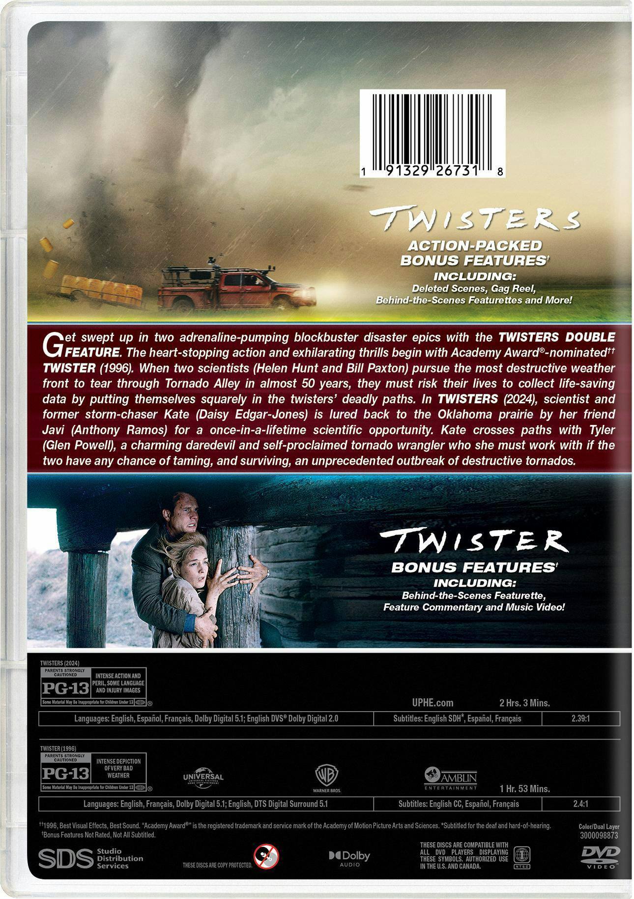 Back. Twisters Double Feature [DVD].