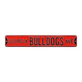 Authentic Street Signs - Georgia Bulldogs 6" x 36" College Ave Team Street Sign - Red
