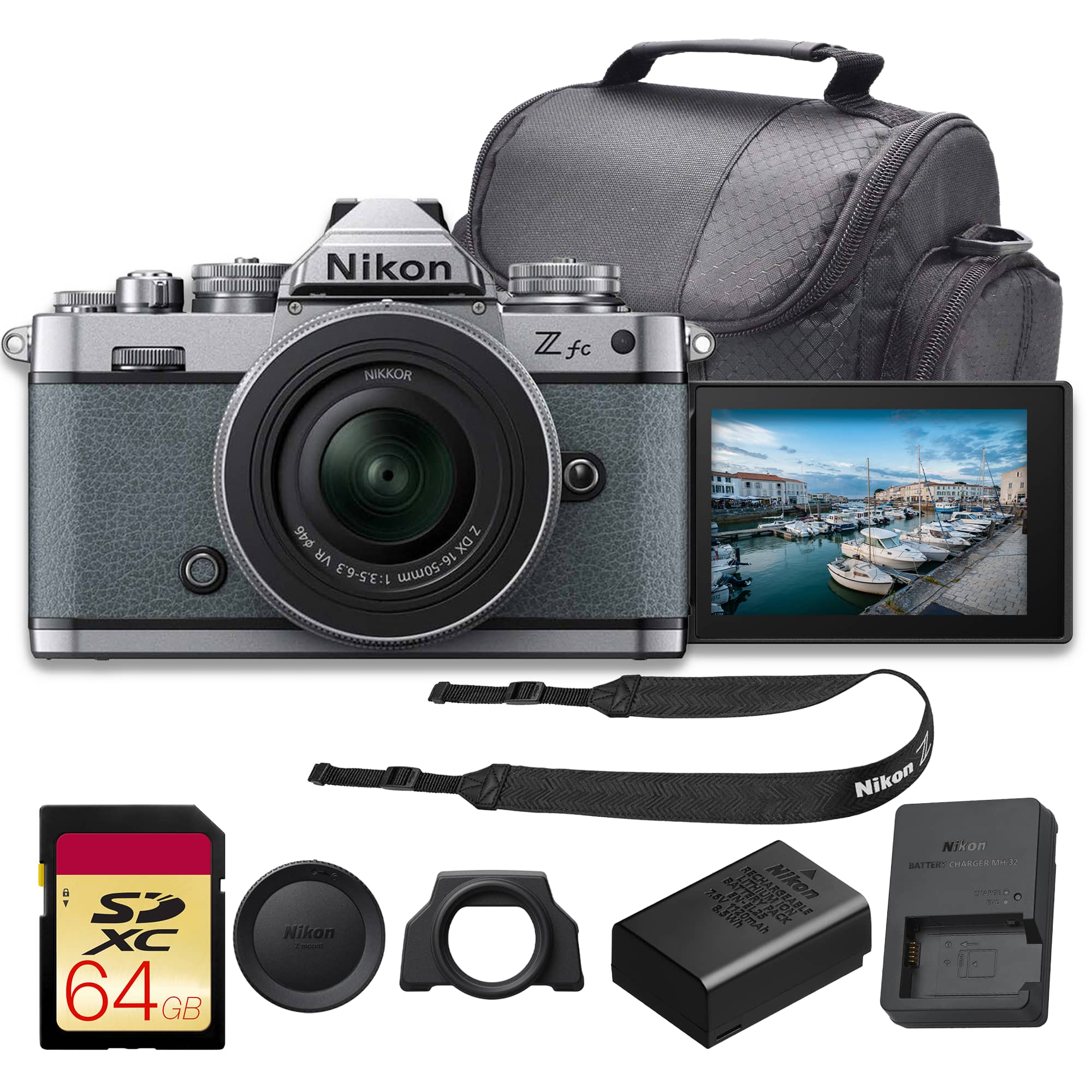 Nikon - Zfc Mirrorless Camera with NIKKOR Z DX 16-50mm f/3.5-6.3 VR Lens (Chalk Blue) (11pc Bundle) price history on PriceWatchPro