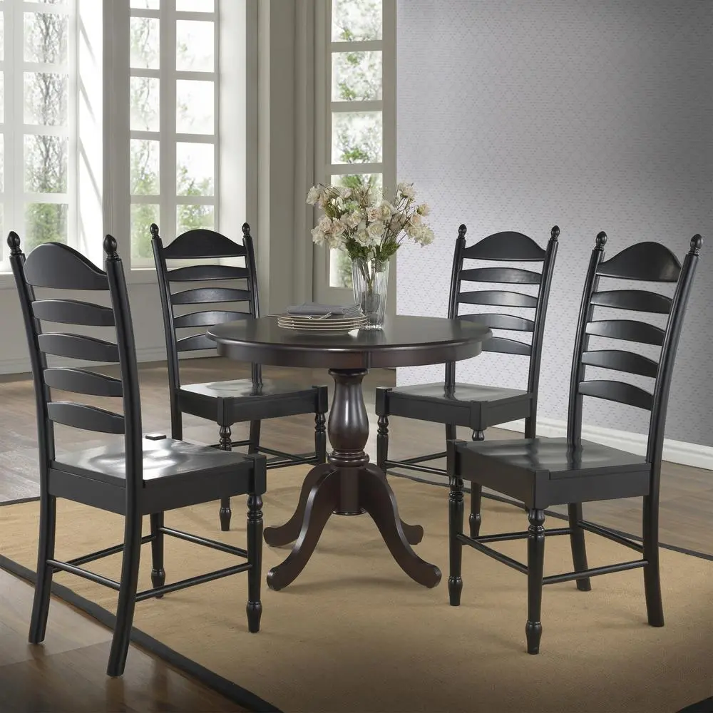 Alt View 4. Carolina Chair & Table - Fairview 36" Round Pedestal Dining Table - Espresso - Brown.