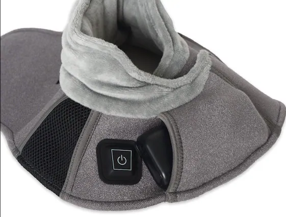 Front. Thermophore - Embrace Relief Heat Wrap - Neck - Grey.