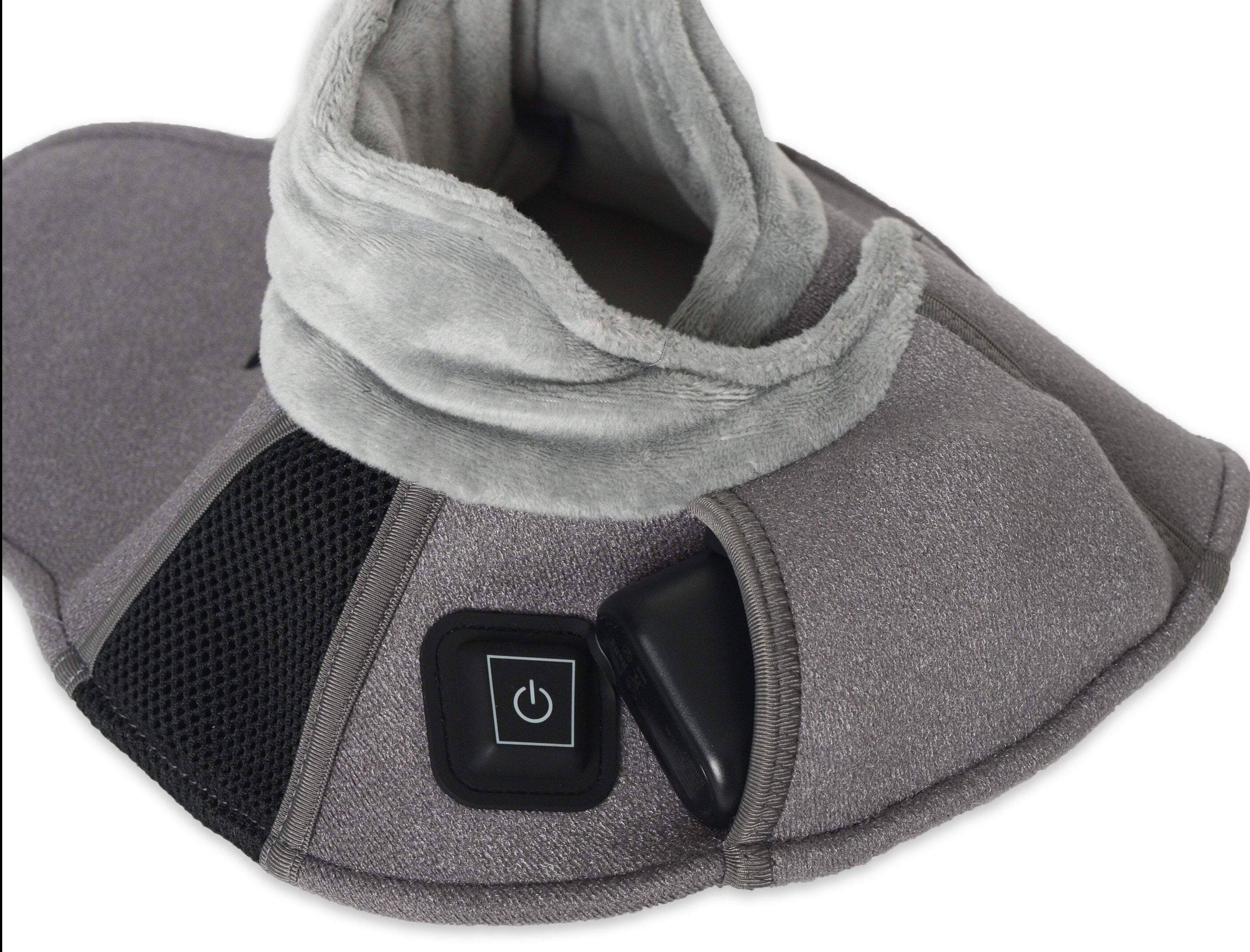 Front. Thermophore - Embrace Relief Heat Wrap - Neck - Grey.