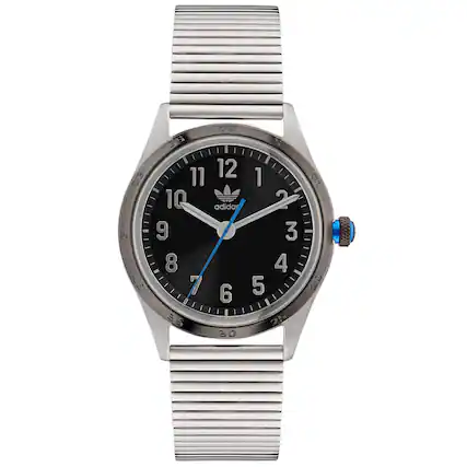 Front. adidas - Adidas Men's Originals Style Code Four Black Dial Watch - AOSY22524 - Black.