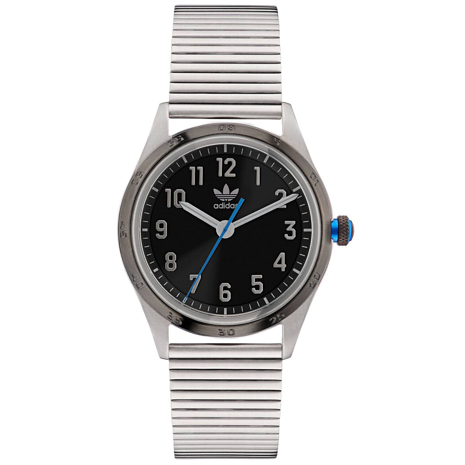 Front. adidas - Adidas Men's Originals Style Code Four Black Dial Watch - AOSY22524 - Black.