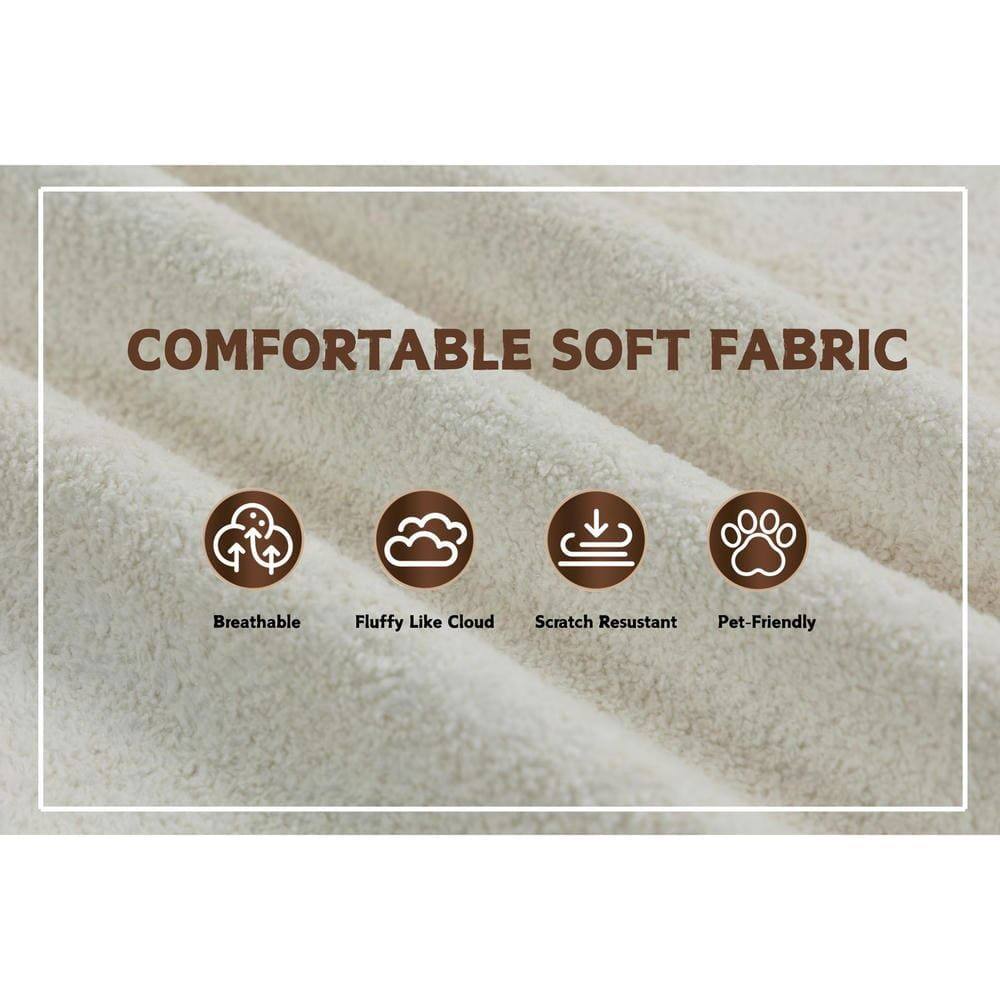 COMFORTABLE SOFT FABRIC

- Breathable
- Fluffy Like Cloud
- Scratch Resistant
- Pet-Friendly