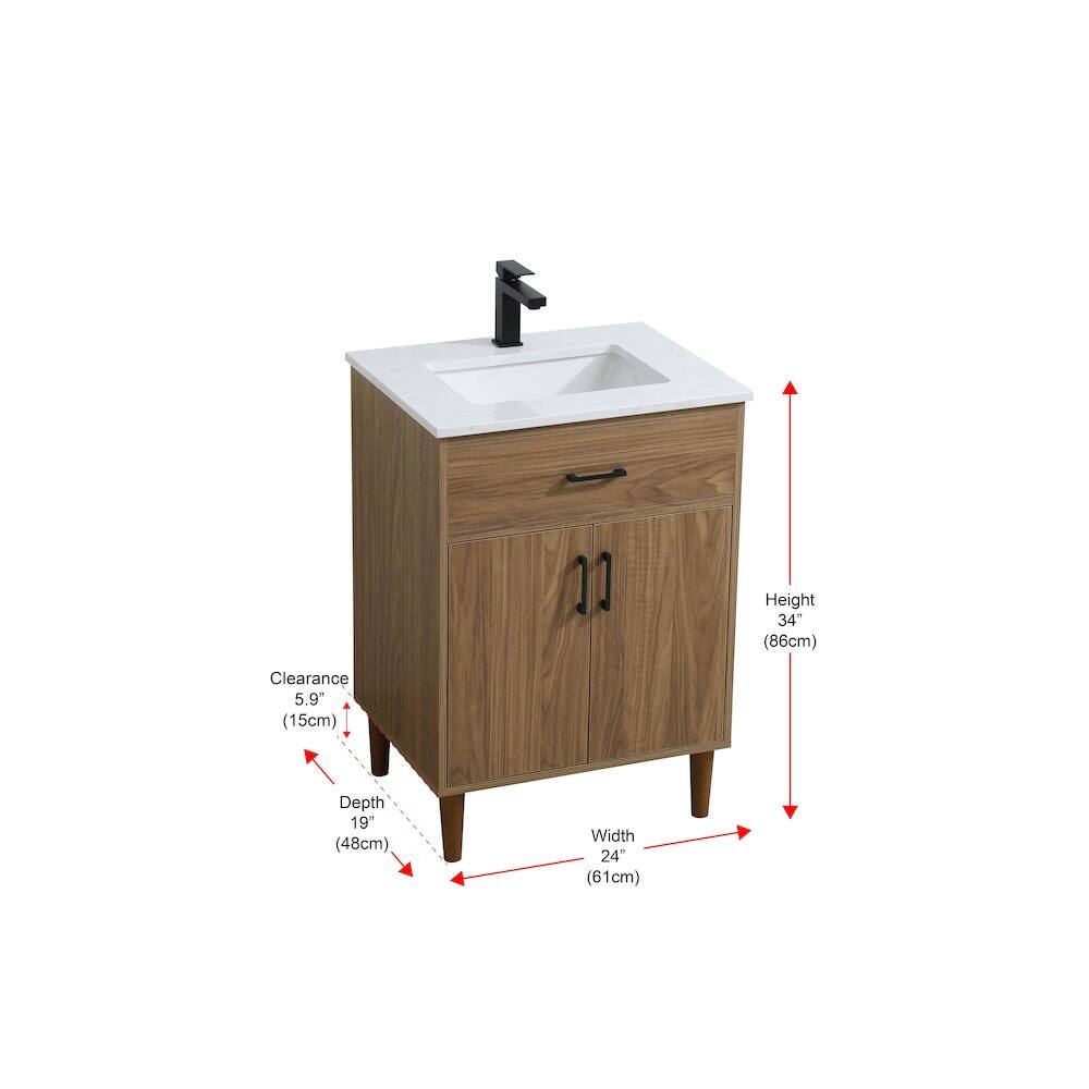 Height 34" (86cm)  
Clearance 5.9" (15cm)  
Depth 19" (48cm)  
Width 24" (61cm)