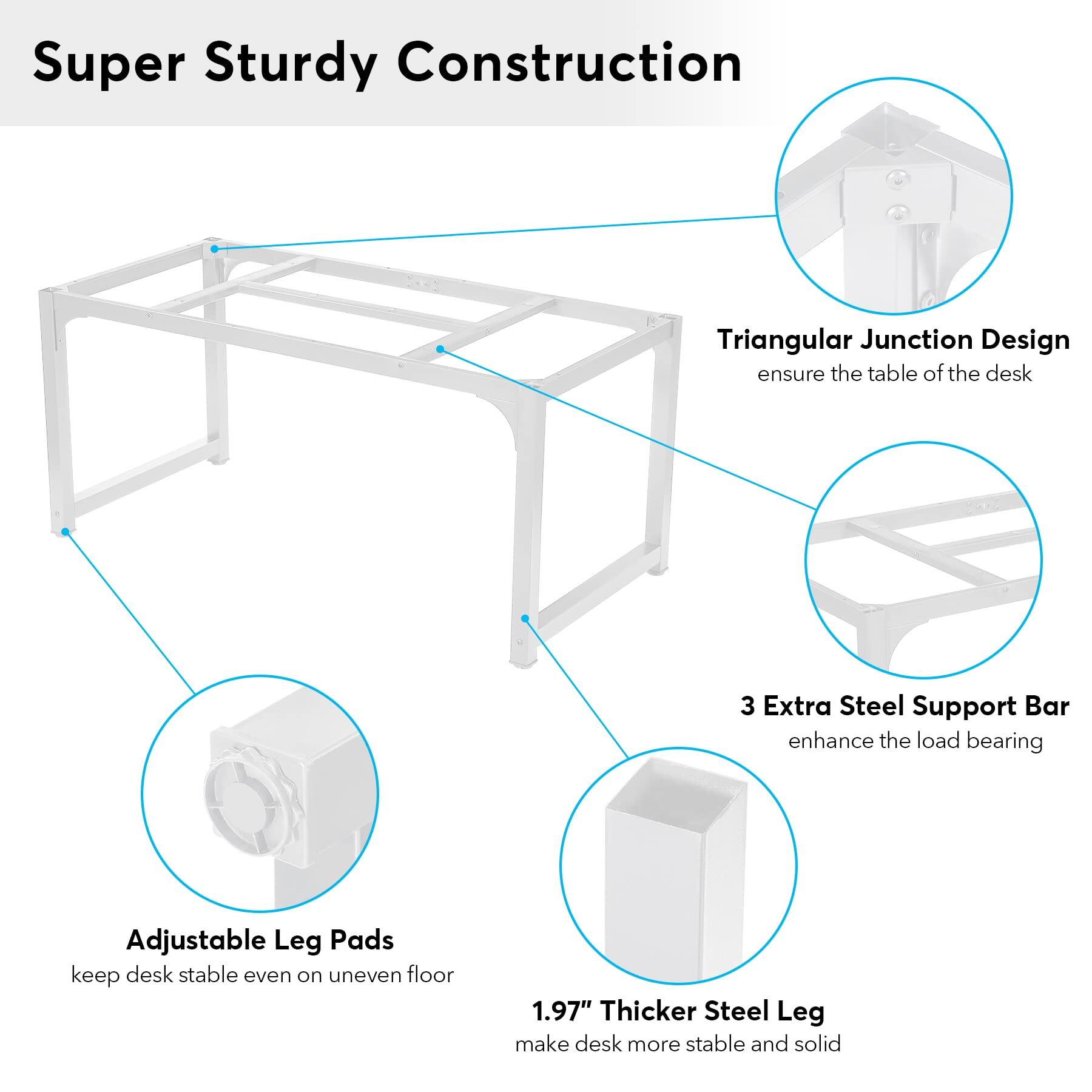 Tribesigns Modern Computer Desk, 63 x 31.5 inch Large Executive Office ...