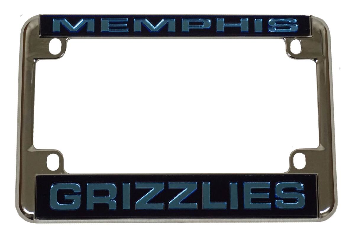 Memphis Grizzlies Chrome Motorcycle License Plate Frame - also Recreational Vehicles, RVs, Bikes & Scooters