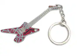 PopMarket - Eddie Van Halen - EVH - Eddie Van Halen - Shark Guitar Keychain - NOVELTIES - Multicolor